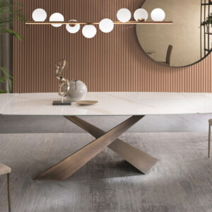 tavolo living in ceramica di riflessi